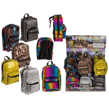 Purse, Metallic Backpack,