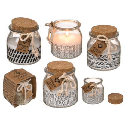 Scented candle (fresh cotton) in glass,