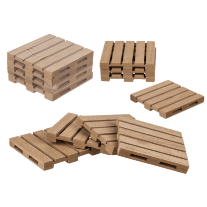 Natural coloured wooden coaster, Palette