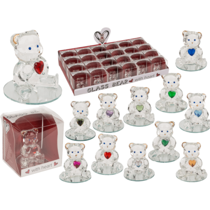 Glass Bear with Heart,