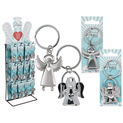 Metal keyring, Guardian Angel,