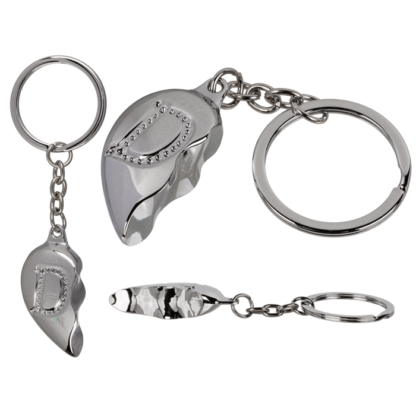 Metal Keychain, Broken Heart,