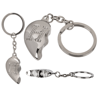 Metal Keychain, Broken Heart,