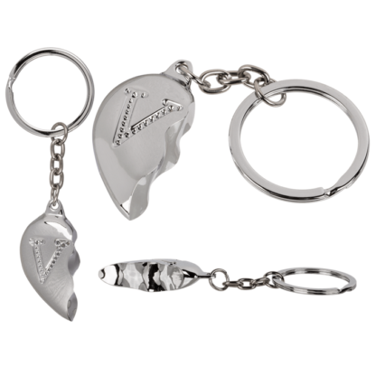 Metal Keychain, Broken Heart,