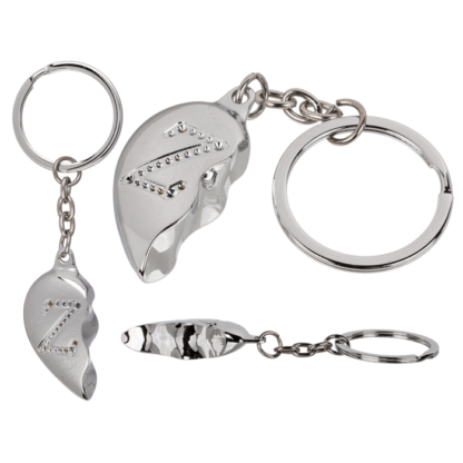 Metal Keychain, Broken Heart,