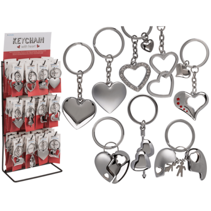 Metal Keychain, Heart,