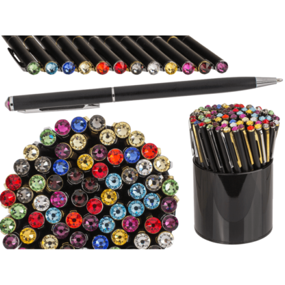 Black pen with Swarovski stone,