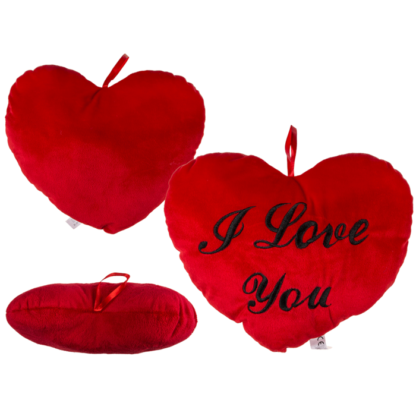 Red  plush heart, I love you,