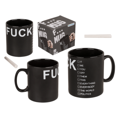 Black Mug, Fxxx, ca. 12,5 x 11 cm,