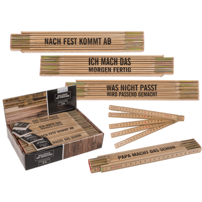 Wooden Folding Ruler with wording, L: 2 m,