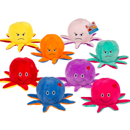 Reversible Plush Octopus, ca. 25 cm,