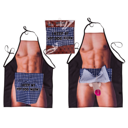 Kitchen apron, Men body with plush penis,