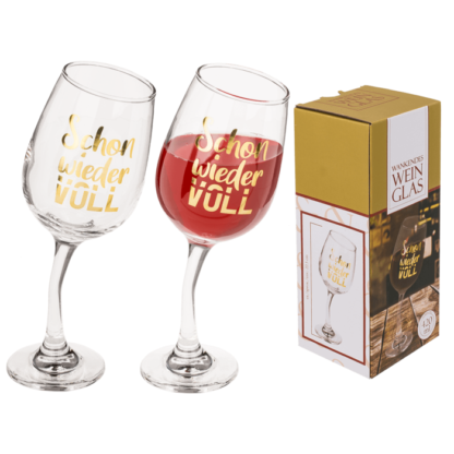 Wobbly wine glass, for ca. 420 ml.