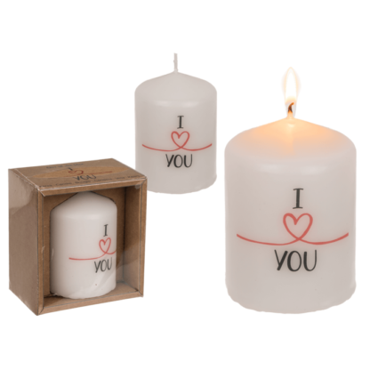Pillar candle. I love you,