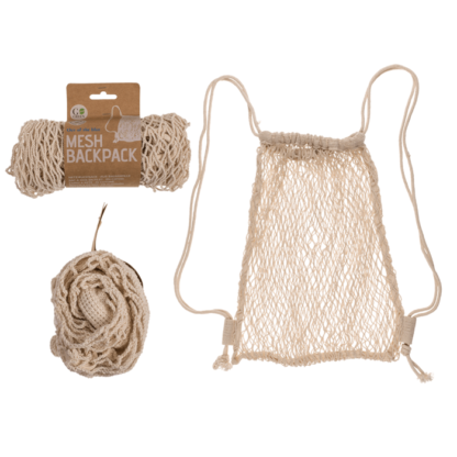 Natural coloured rope-backpack, ca. 34 x 42 cm,