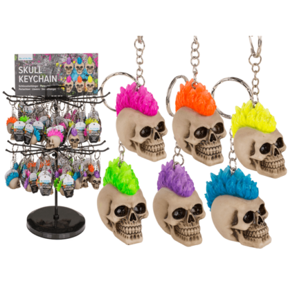 Metal Keychain, Skull, Punk,