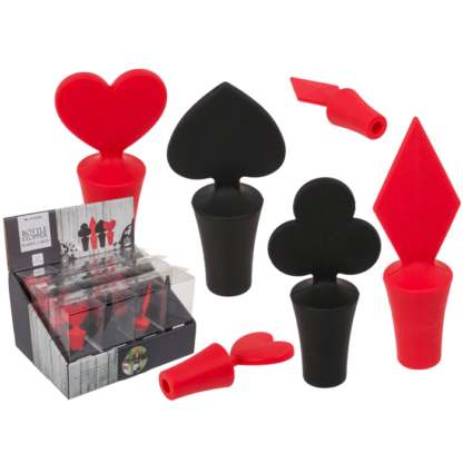 Bottle Stopper, Playing Cards, ca. 12 x 5 cm,