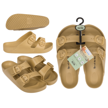Woman sandals, tan, size 35/36,