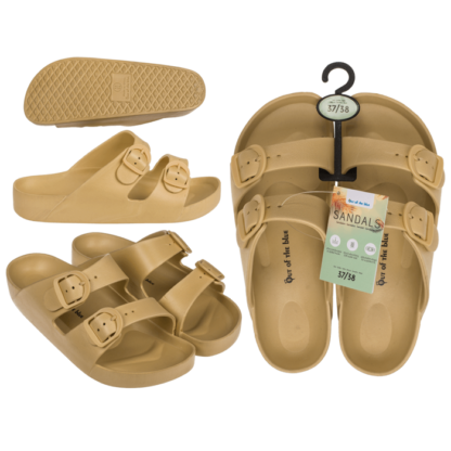 Woman sandals, tan, size 37/38,