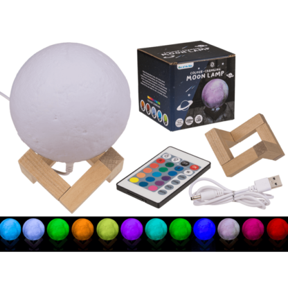 Color Changing Lamp, Moon, ca. 10 cm,