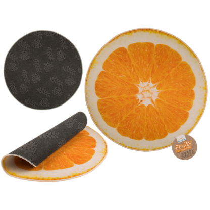 Deco Carpet, Orange, D.: ca. 80 cm,