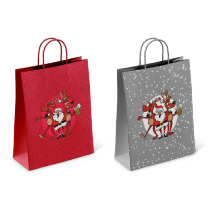 Paper gift bag, Crazy Santa,