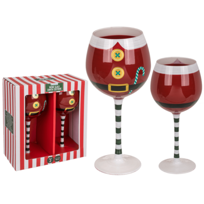 WIne Glass, Santa Costume, for ca. 480 ml