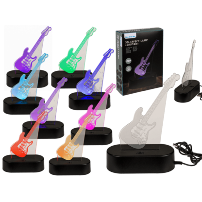 3D-Lamp, Guitar, ca. 18 x 12 cm, plastic,