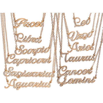 Necklace starter set, Zodiac, 12 ass.,