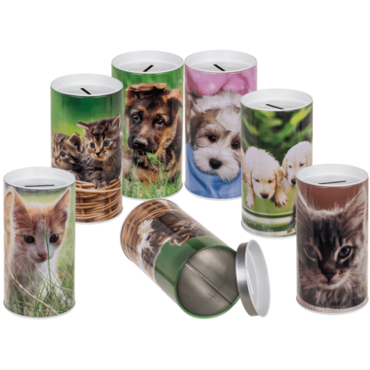 Metal Savings Box, Animals,