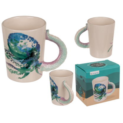 Stoneware mug, Octopus,11 x 8,5 cm,300 ml,