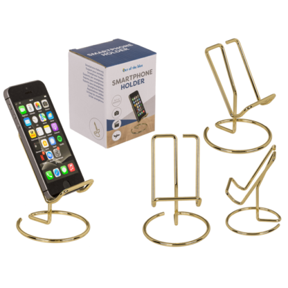 Phone holder, Gold, approx. 10 x 8 cm,