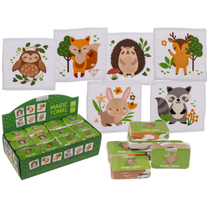 Magic cotton towle, forrest animals,