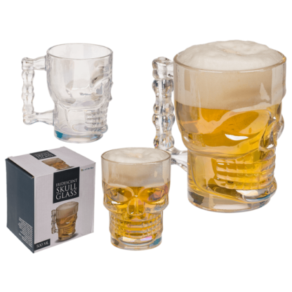 Drinking glas, Skull, approx. 9,3 x 7 x 12,5 cm,