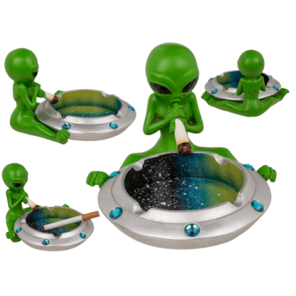 Ashtray, Alien with joint, approx. 16,4 x 15 cm,