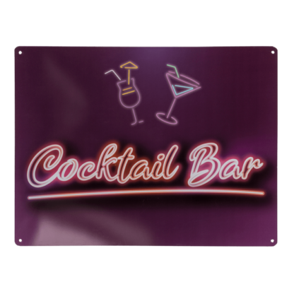 Metal sign, Cocktail Bar, approx. 30 x 40 cm