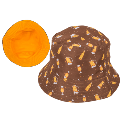 Bucket hat, beer,