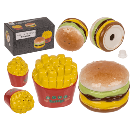 Salt & pepper shaker, Burger & Fries,