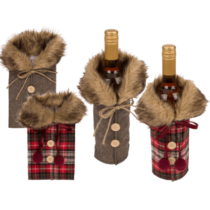 Bottle coat, fur collar,