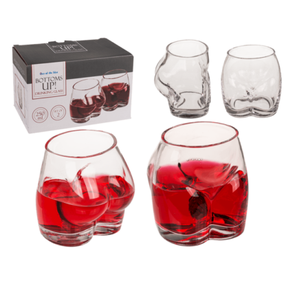 Dinking glass, Bottoms Up, approx. 7 x 5 x 9 cm,