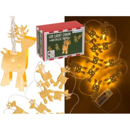 3D LED light chain, Metallic Deers.