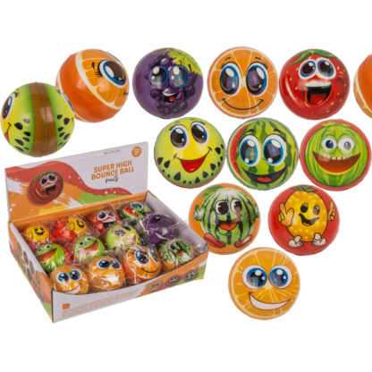 Super high bouncing ball, Fruits,