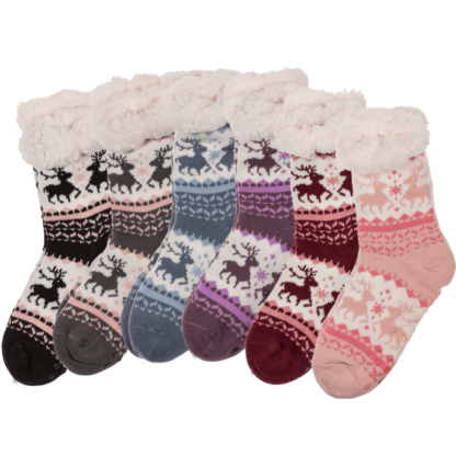 Woman comfort socks, Kissing Reindeer,