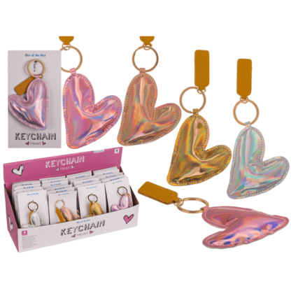 Metal keychain, Heart,