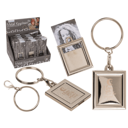 Metal keychain, with Photo Holder,