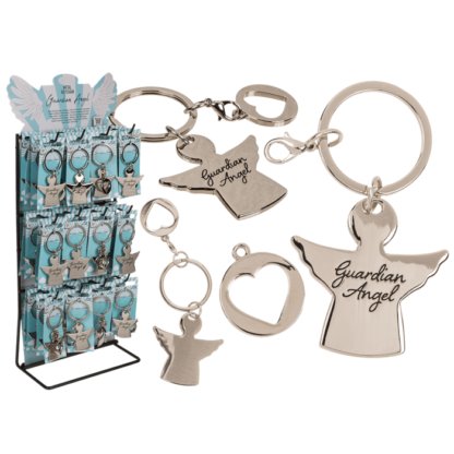 Metal key chain with trolley coin,